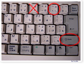 �`���_�̓L�[�{�[�h�̂����ɂ���܂�